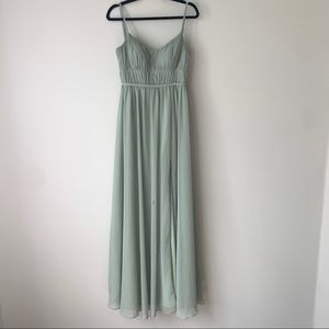 Azazie Sage Green Bridesmaids Dress size 4
